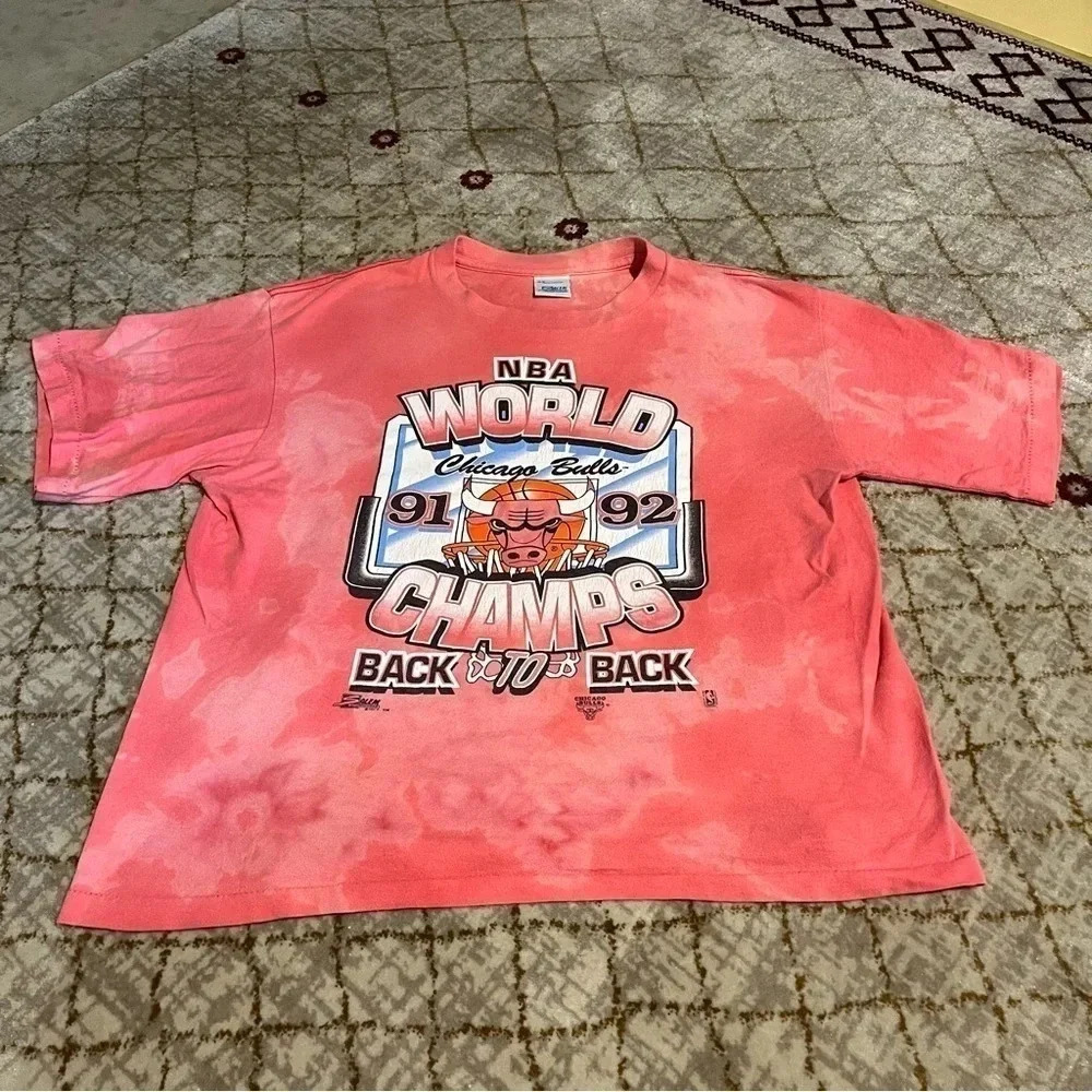 Vintage Chicago Bulls World Champs Salem T-Shirt 1992 NBA Back To Back 14-16